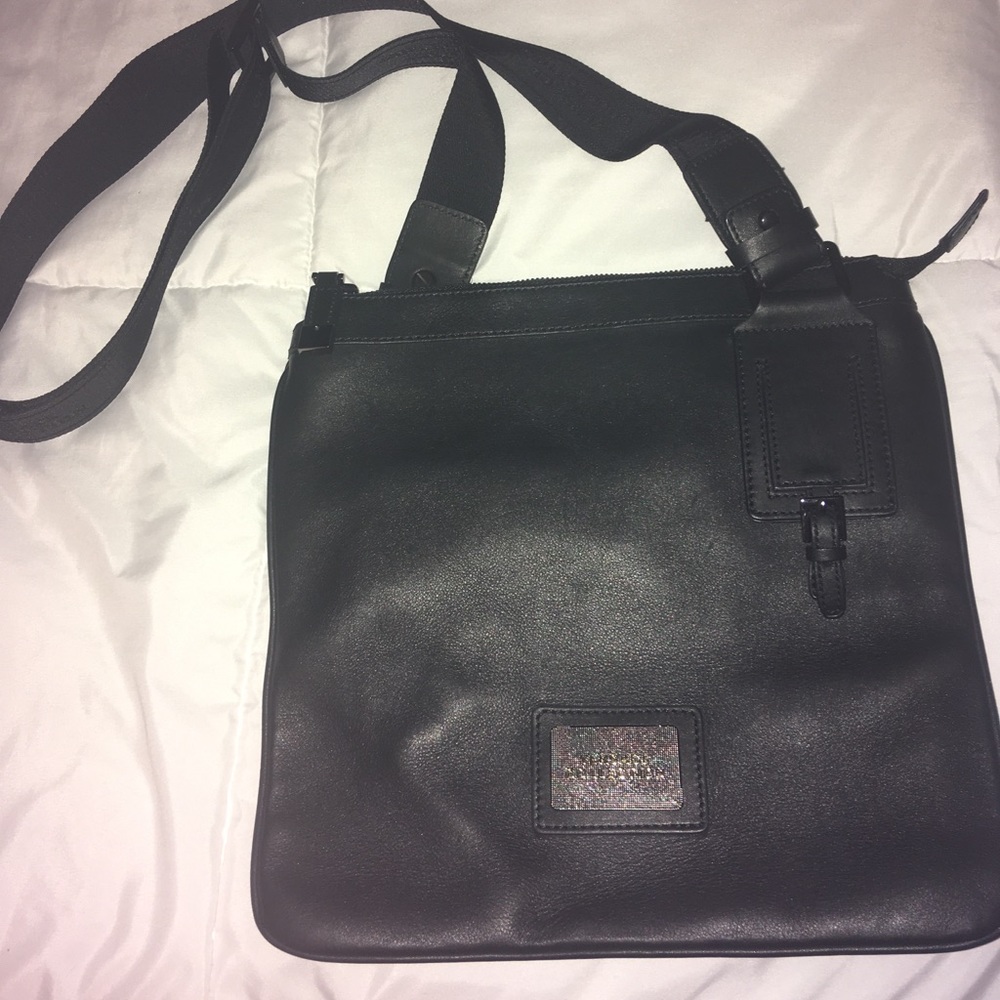 Versace Collection Black Leather Shoulder Bag